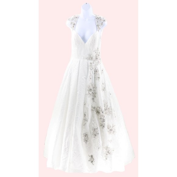 Sherri Hill Designer Ballgown Wedding Dress Crystal Beaded Sweetheart Neckline - Picture 8 of 16